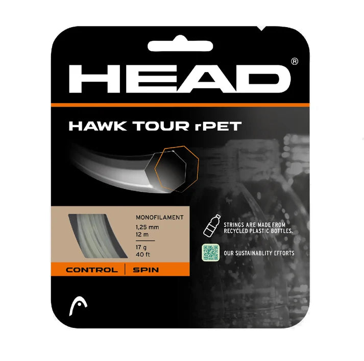 Head Hawk Tour rPet Tennis String (Natural)