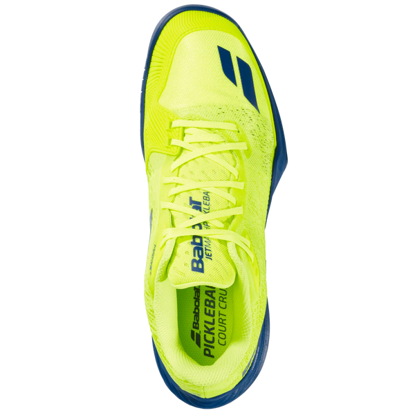 Babolat Jet Mach Men's Pickleball Shoes (Fluo Yellow/Estate Blue)