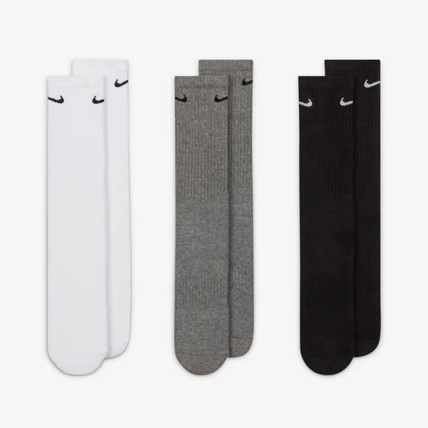 Nike Everyday Cushioned Training Crew Socks 3 Pairs (Multi-Color)