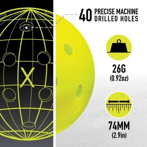 Franklin X-40 Outdoor Pickleball Ball (Optic Yellow)