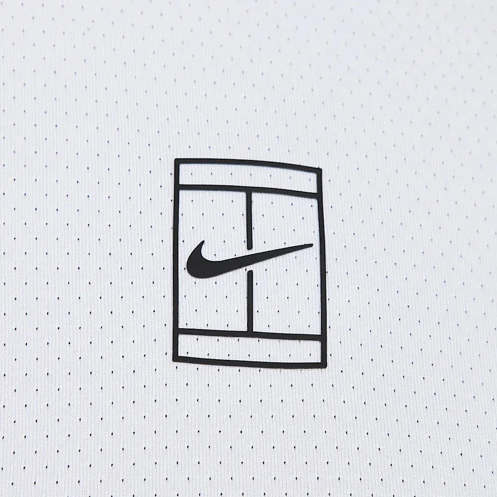 Nike Men's  Advantage Court Dri-FIT Tennis Top (White/Black)