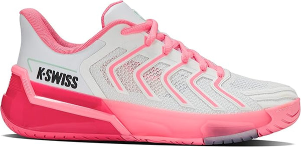 K-Swiss Ultrashot 4 Women's Tennis Shoe (White/Neon Pastel Pink/Hot Neon Pink)