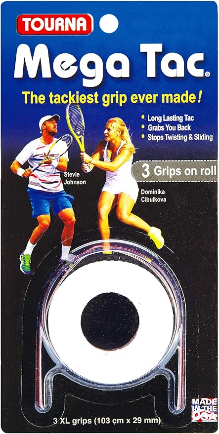 Tourna Mega Tac Extra Tacky Overgrip,3-Pack