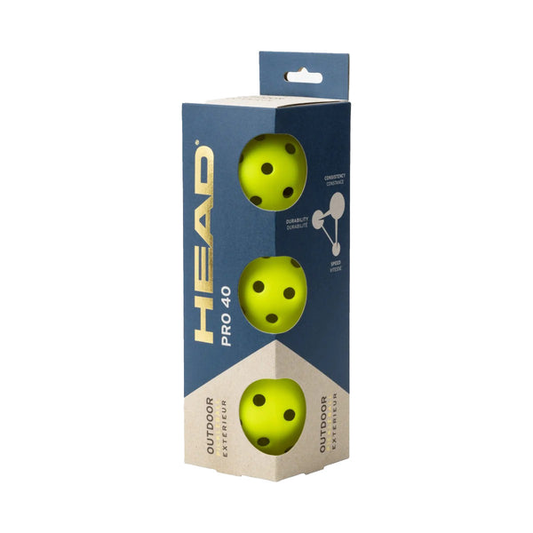 Head Pro 40 - Outdoor Pickleball Balls (# Pack)