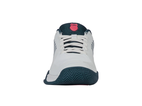 K-Swiss Hypercourt Express  2 Junior's Tennis Shoe (White/ Stargazer/Neon Blaze)