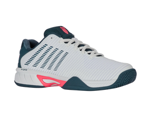 K-Swiss Hypercourt Express  2 Junior's Tennis Shoe (White/ Stargazer/Neon Blaze)