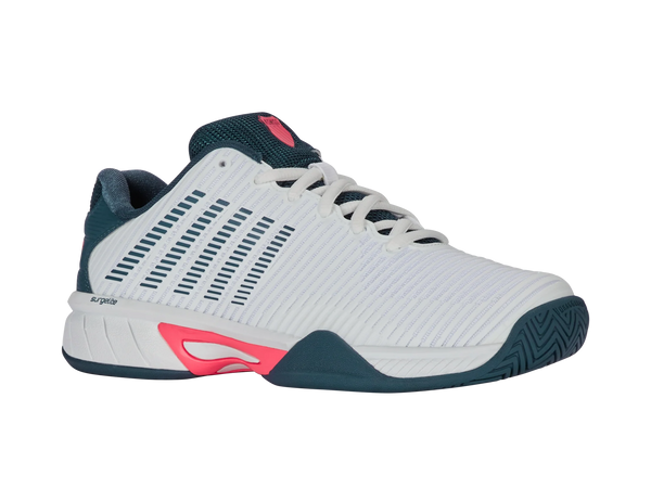 K-Swiss Hypercourt Express  2 Junior's Tennis Shoe (White/ Stargazer/Neon Blaze)