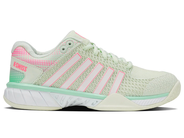 K-Swiss Women’s Express Light Wide Pickleball Shoes (Ice/HoneyDew/Neon Pastel Pink)