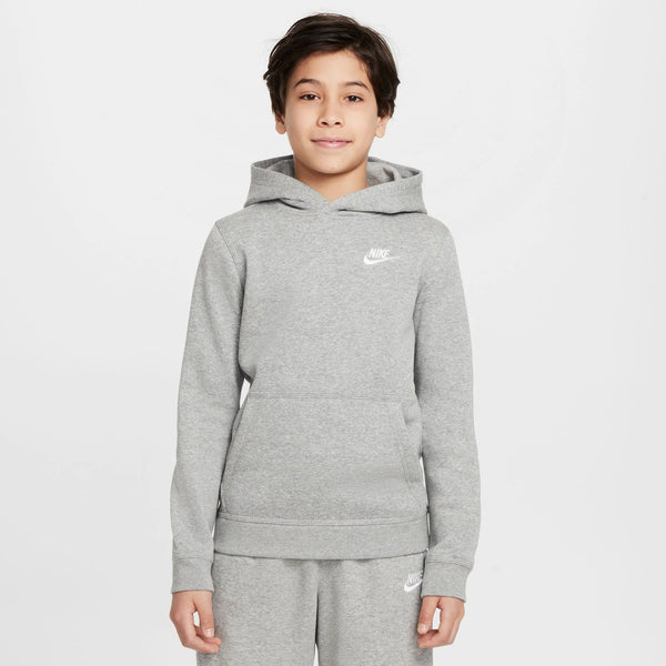 Nike Kids Sportswear Club Fleece Hoodie 'Heather Grey'