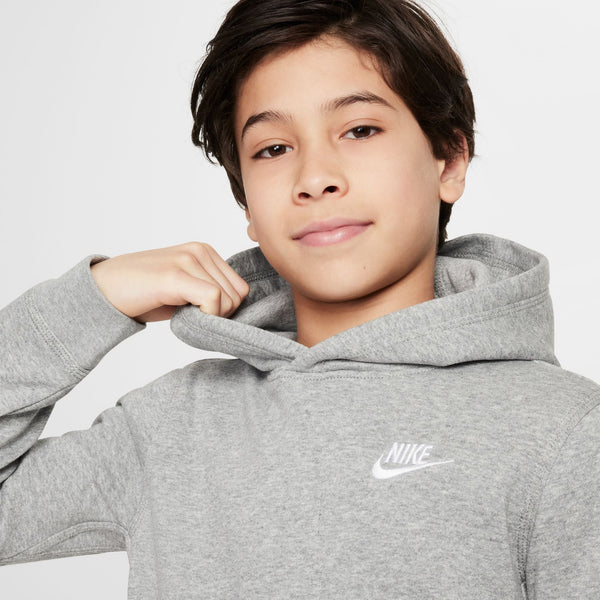 Nike Kids Sportswear Club Fleece Hoodie 'Heather Grey'