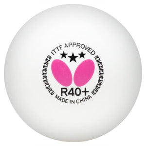 Butterfly R40+ Table Tennis Balls 40mm White