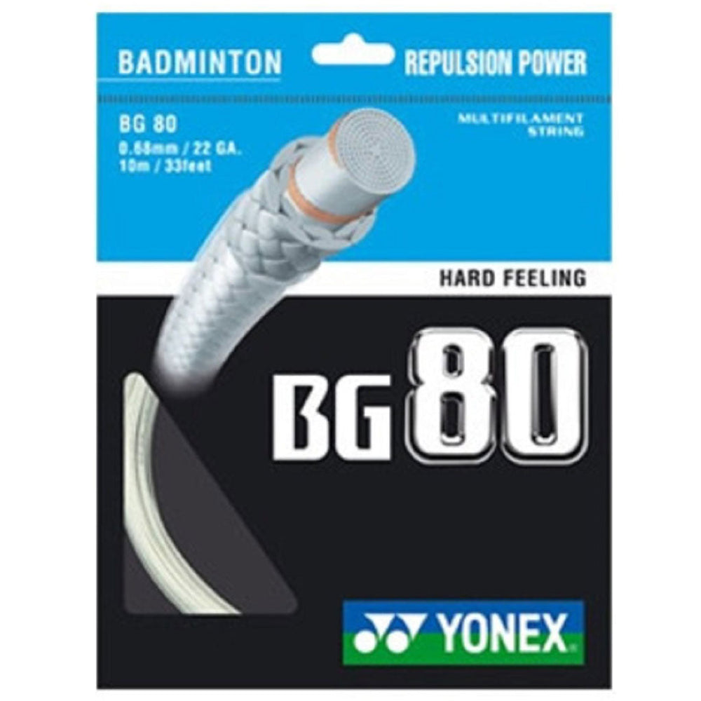 [HALF-SET] Yonex BG 80 Badminton String (White)