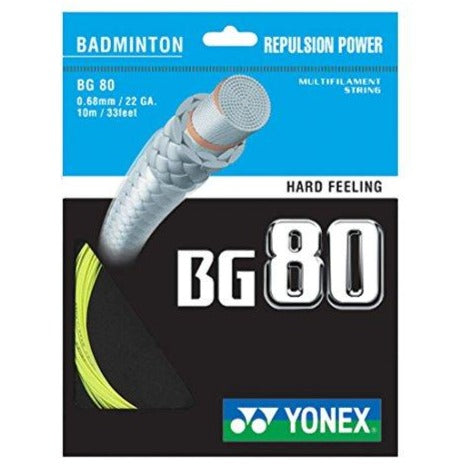[HALF-SET] Yonex BG 80 Badminton String (Yellow)