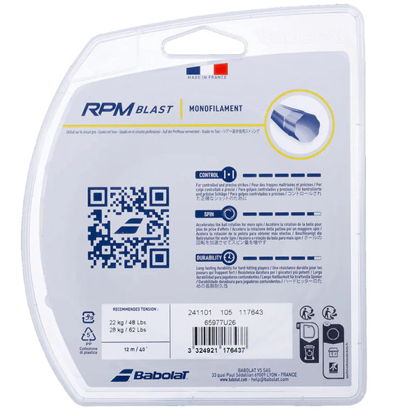 Babolat RPM Blast Tennis String (Black)