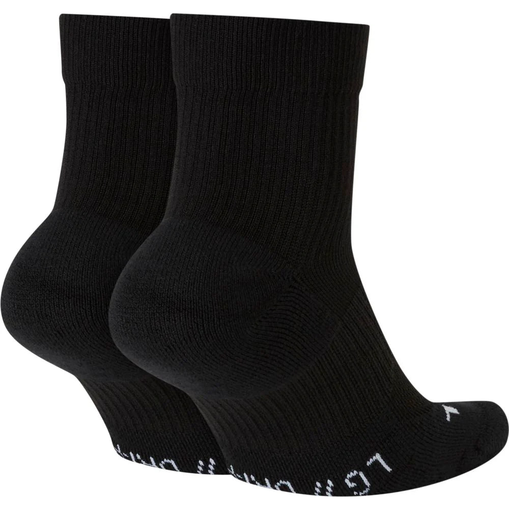 Nike Court Multiplier Max Socks 2 Pack (Black) (Ankle)