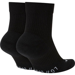Nike Court Multiplier Max Socks 2 Pack (Black) (Ankle)