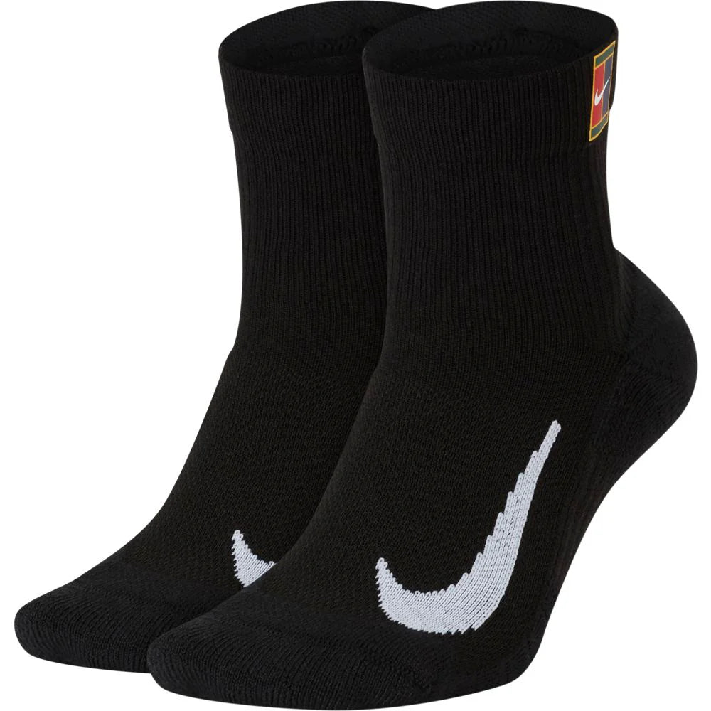 Nike Court Multiplier Max Socks 2 Pack (Black) (Ankle)