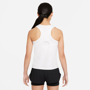 Nike Girls' Dri-FIT Victory Tank (White/Black)