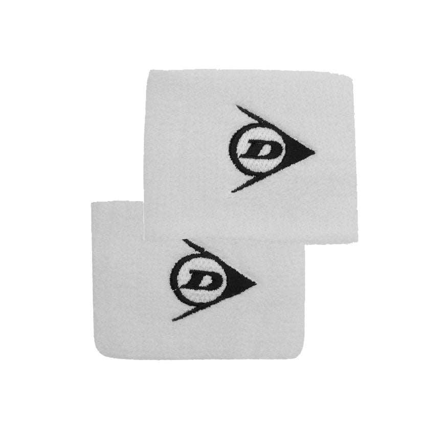 Dunlop Tennis Wristbands 2 Pack (White)