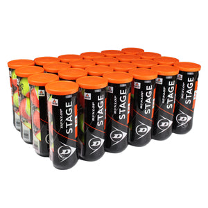 Dunlop Stage 2 Orange Junior Tennis Balls Case (24 cans of 3)