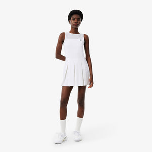 Lacoste Dual Fabric Pleated Stretch Tennis Dress