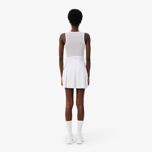 Lacoste Dual Fabric Pleated Stretch Tennis Dress