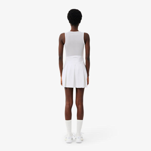Lacoste Dual Fabric Pleated Stretch Tennis Dress