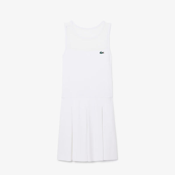 Lacoste Dual Fabric Pleated Stretch Tennis Dress