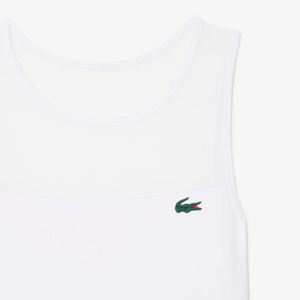 Lacoste Dual Fabric Pleated Stretch Tennis Dress