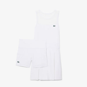 Lacoste Dual Fabric Pleated Stretch Tennis Dress