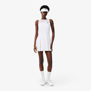 Lacoste Dual Fabric Pleated Stretch Tennis Dress