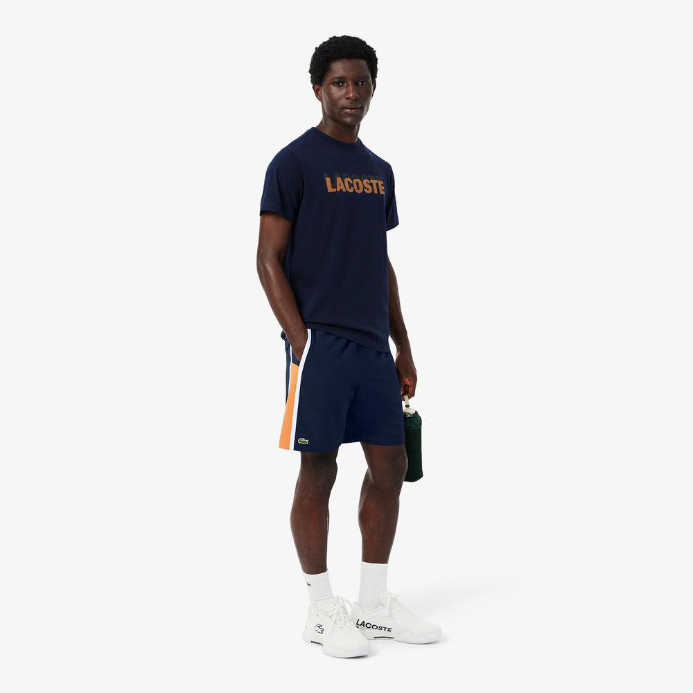 Lacoste Men's Lightweight Colorblock Stripe Tennis Shorts
