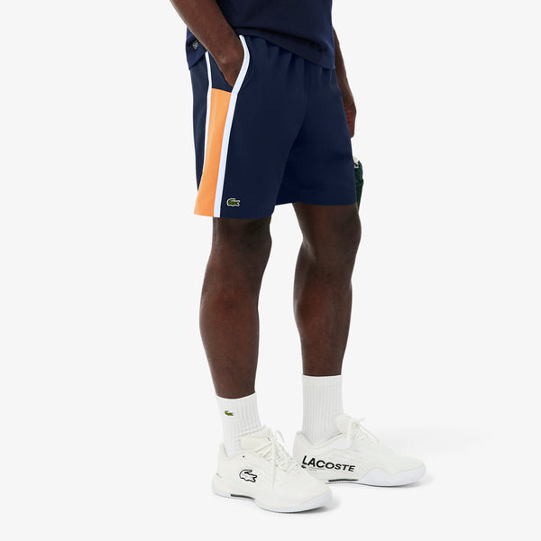 Lacoste Men's Lightweight Colorblock Stripe Tennis Shorts