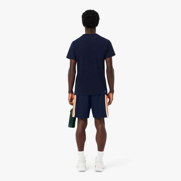 Lacoste Men's Lightweight Colorblock Stripe Tennis Shorts