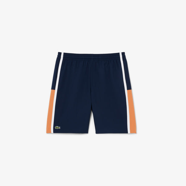 Lacoste Men's Lightweight Colorblock Stripe Tennis Shorts
