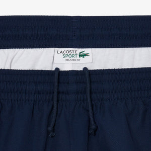 Lacoste Men's Lightweight Colorblock Stripe Tennis Shorts