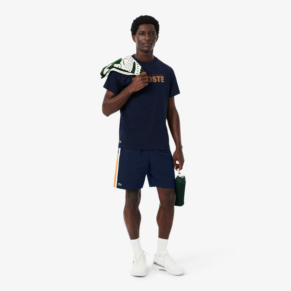 Lacoste Men's Lightweight Colorblock Stripe Tennis Shorts