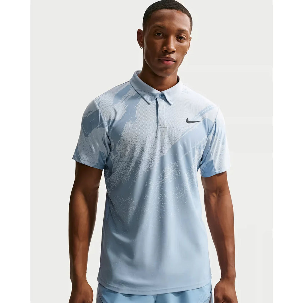 Nike Court Slam Men's Dri-FIT Advantage Tennis Polo - Roland Garros (Blue)