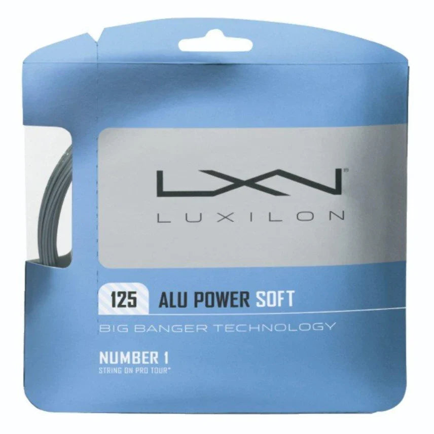 [HALF-SET] Luxilon ALU Power Soft 16L/1.25 Tennis String (Silver)