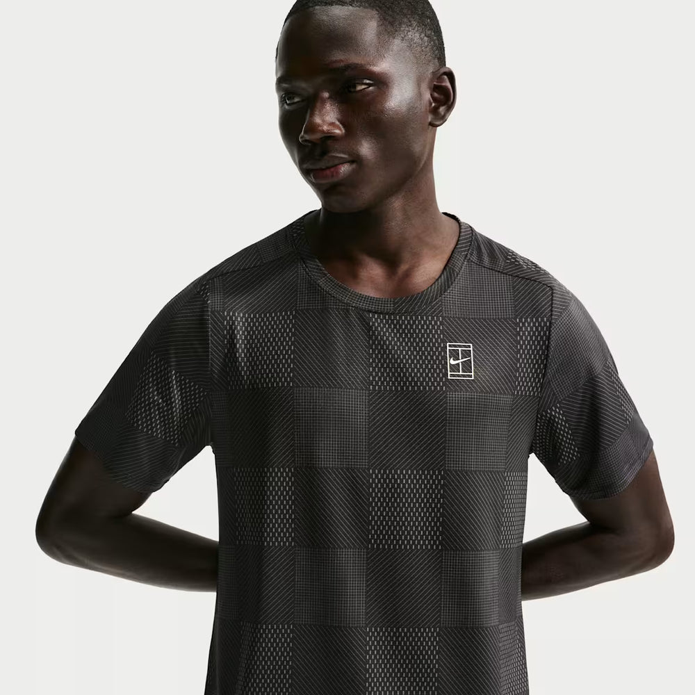 Nike Court Men's Dri-FIT Advantage Print Top (Black)