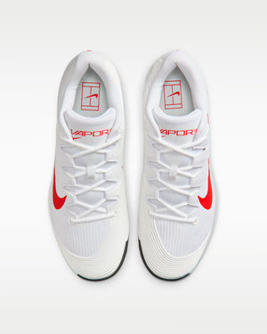 Nike Men's Vapor 12 Hard Court Tennis Shoes (White/Light Crimson/Pure Platinum)
