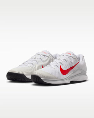 Nike Men's Vapor 12 Hard Court Tennis Shoes (White/Light Crimson/Pure Platinum)