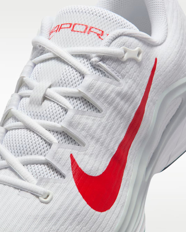 Nike Men's Vapor 12 Hard Court Tennis Shoes (White/Light Crimson/Pure Platinum)