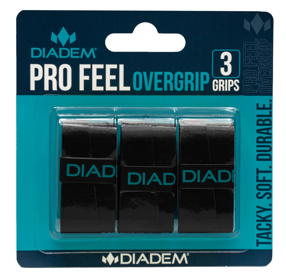 Diadem Pro Feel Overgrip 3 Pack (Black)