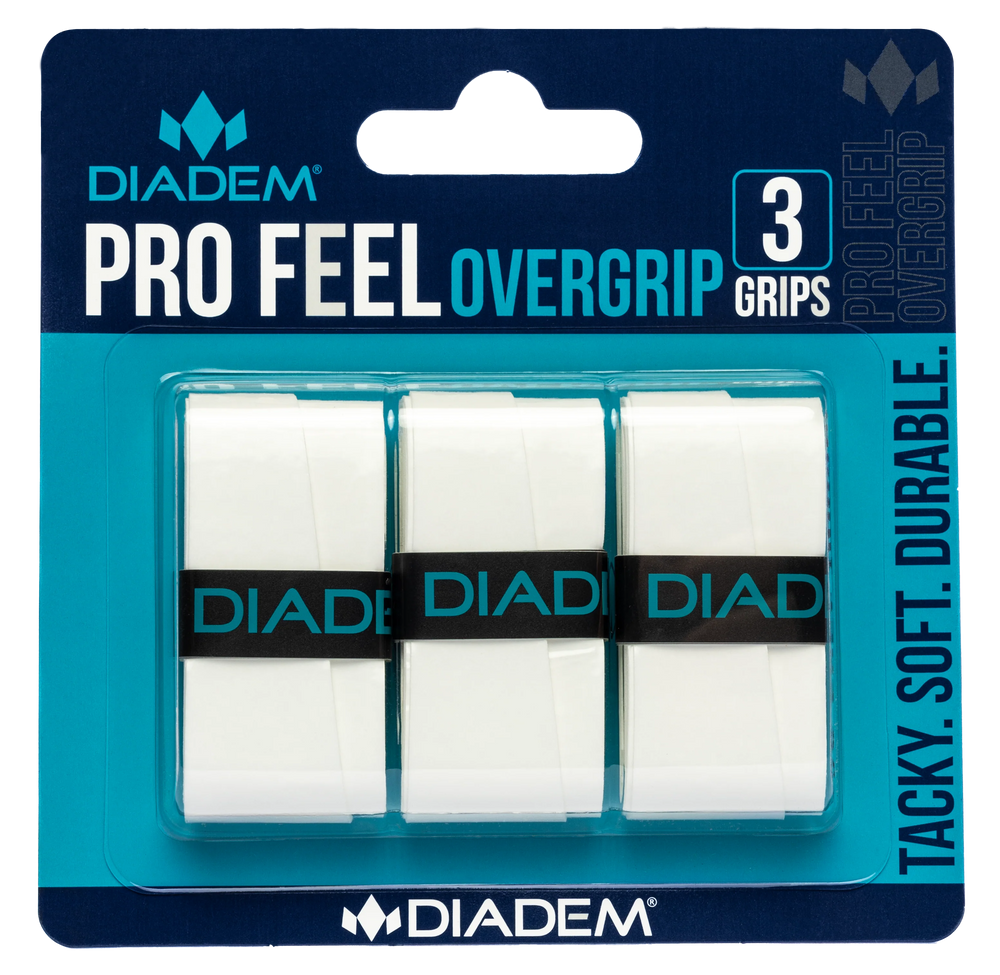 Diadem Pro Feel Overgrip 3 Pack (White)