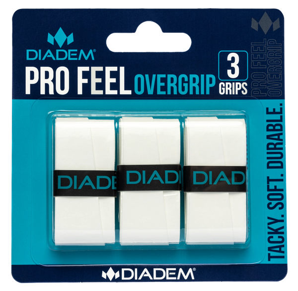 Diadem Pro Feel Overgrip 3 Pack (White)