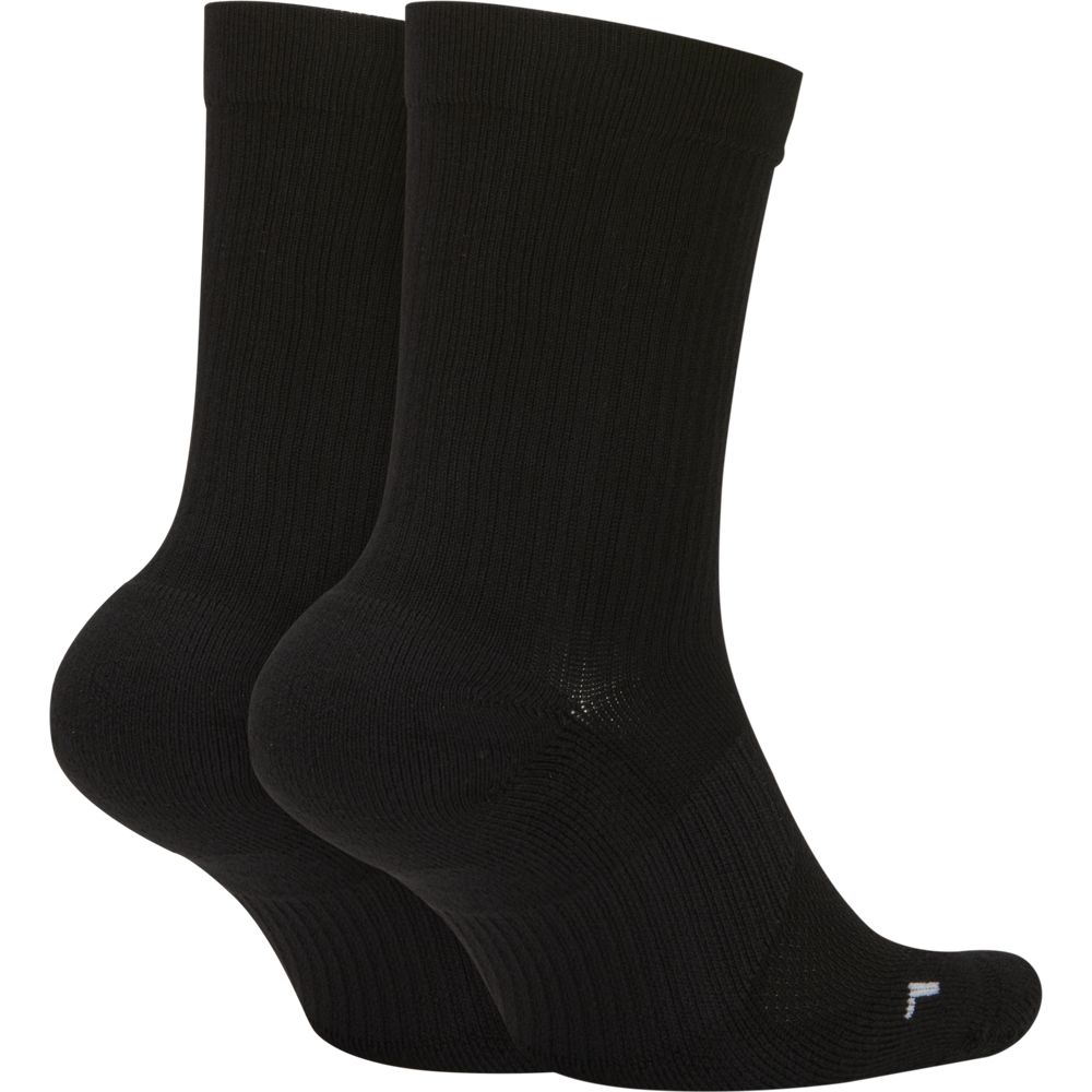 Nike Court Multiplier Cushioned Socks 2 Pack (Black)