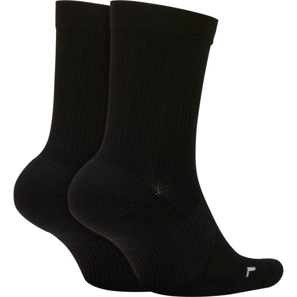 Nike Court Multiplier Cushioned Socks 2 Pack (Black)