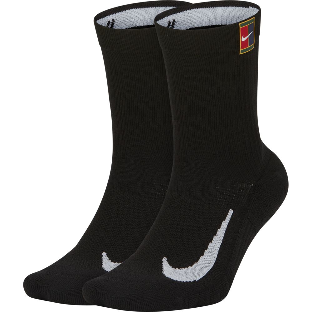 Nike Court Multiplier Cushioned Socks 2 Pack (Black)