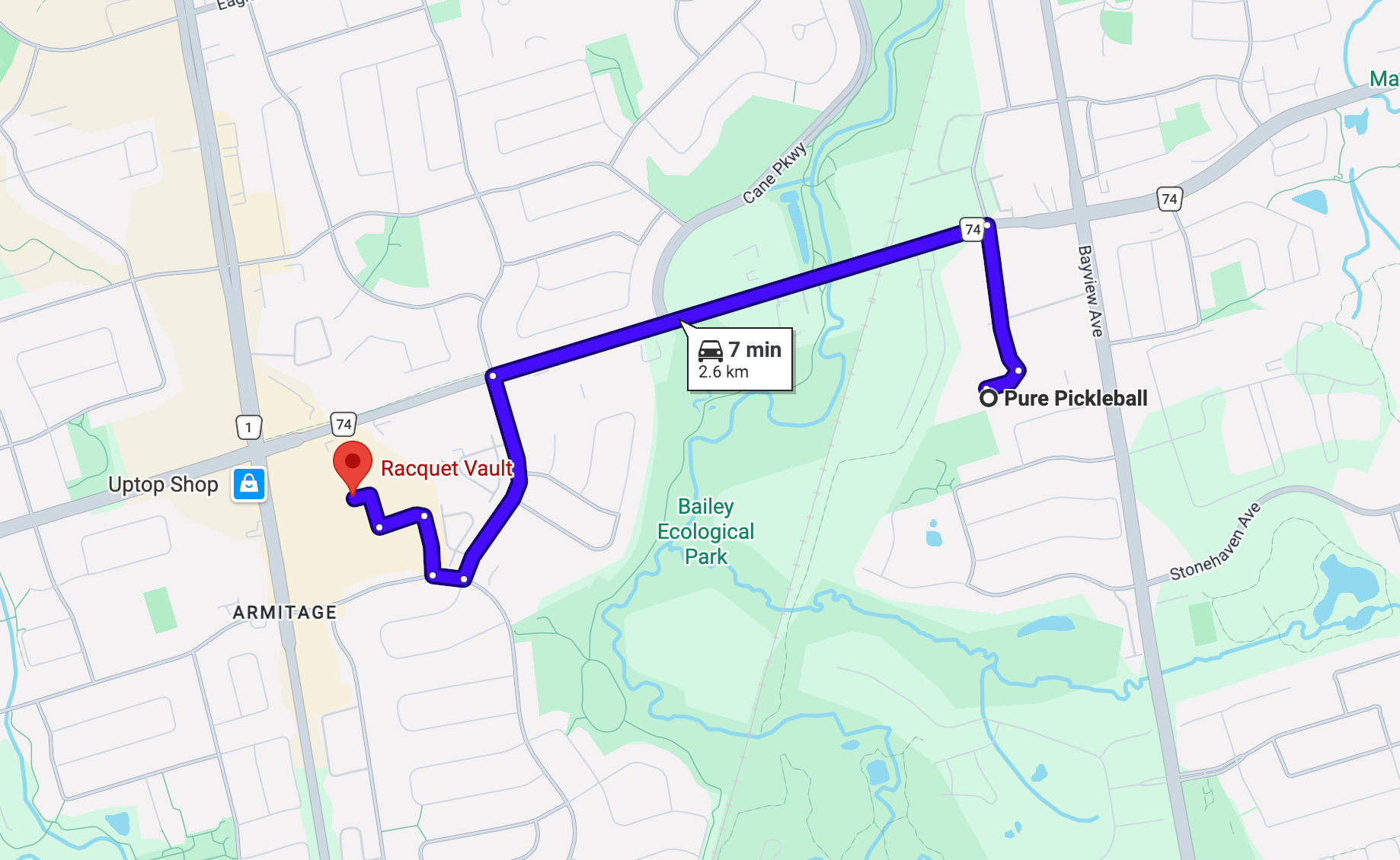 Map with directions